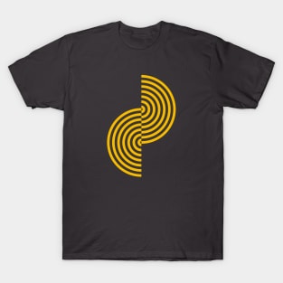 Groovy Waves - Warm Yellow on Mustard T-Shirt